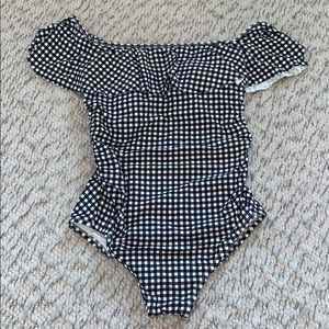 Gap Maternity Ruffle Off-Shoulder One-Piece Suit